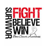 Bone Cancer Survivor Fight Believe Win Motto T Shirts
