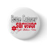 Bone Cancer Survivor Flower Ribbon Pinback Buttons