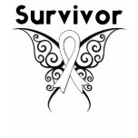 Bone Cancer Survivor Tribal Butterfly Tshirts