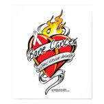 Bone Cancer Tattoo Heart Posters