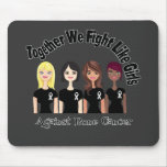 Bone Cancer Together We Fight Like Girls mousepads