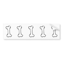 Bone - fun line drawing art symbol logo design bumper stickers