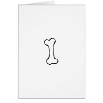 Bone - fun line drawing art symbol logo design cards