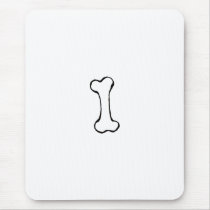 Bone - fun line drawing art symbol logo design mousepads