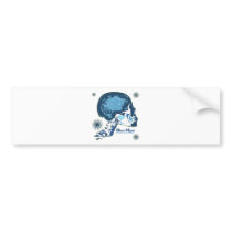 Bone Head Blue Bumper Sticker