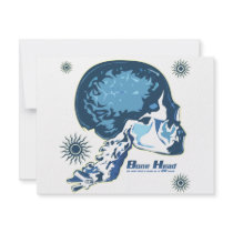 Bone Head Blue Personalized Invitation
