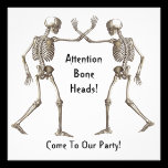Bone Heads Skeleton Halloween Invitation invitations