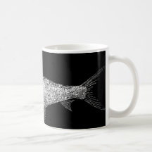 Bonefish Scratch art Coffee Mugs