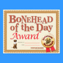 Bonehead Award Certificate posters by Zoey_London Bonehead Award Certificate posters