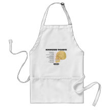 Boneheaded Thoughts Inside (Anatomy Humor) Aprons