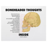 Boneheaded Thoughts Inside (Anatomy Humor) Personalized Letterhead