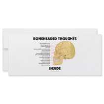 Boneheaded Thoughts Inside (Anatomy Humor) rack cards