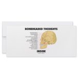 Boneheaded Thoughts Inside (Anatomy Humor) Rack Card Design