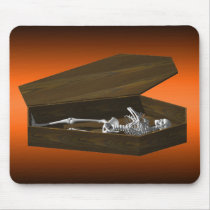 Bones in a Coffin: Halloween: Mousepad by spiritswitchboard Bones in a Coffin: Halloween: Mousepad