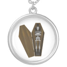 Bones in a Coffin: Halloween: Necklace