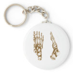 Bones of the feet - sepia keychain