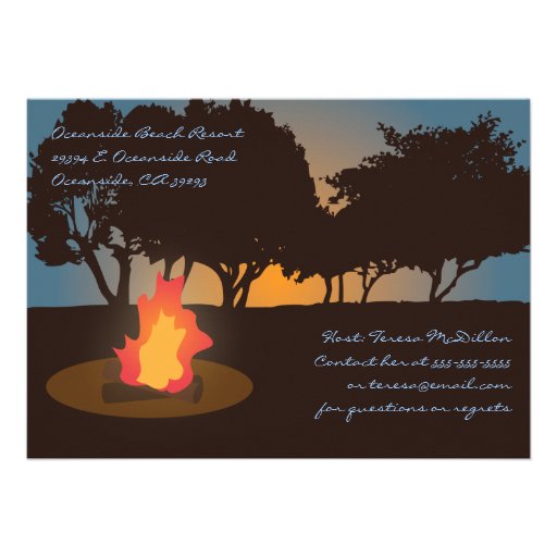 Bonfire Invitation