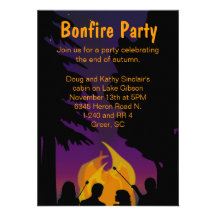 Bonfire Outdoor Party Invitation