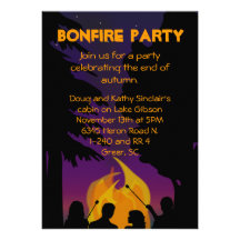 Bonfire Party Invitation