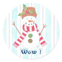 bonhomme de neige 08, Wow ! stickers