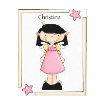 Bonito en princesa rosada Wrapped Canvas Print Lienzo Envuelto Para Galerías