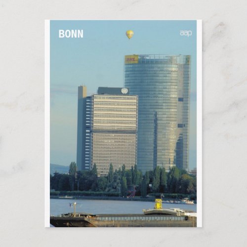 Bonn, Germany, the Rhine River postcard