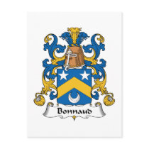 Bonnaud Family Crest postcards by coatsofarms Bonnaud Family Crest postcards