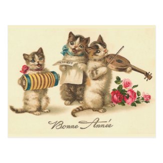 "Bonne Annee" Vintage French New Year Postcard