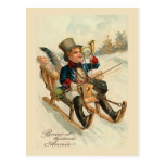 "Bonne et heureuse Annee" New Year Card Postcards