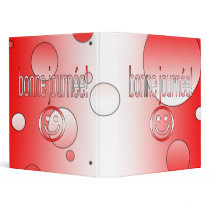 Bonne Journée! Canada Flag Colors Pop Art Vinyl Binders