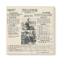 bonnie and clyde fbi poster magnet