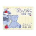 Bonnie Blue Bear Shower Invitation by Kustom by Kris