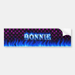 Bonnie blue fire and flames bumper sticker design.