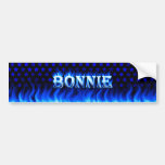 Bonnie blue fire and flames bumper sticker design.