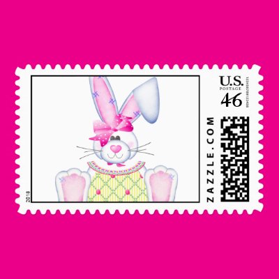Bonnie Bunny Postage Stamp Zazzle_stamp Bonnie Bunny Postage Stamp Zazzle_stamp