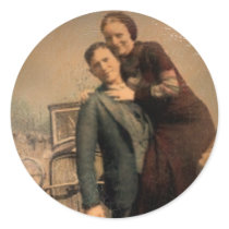 Bonnie & Clyde Round Sticker