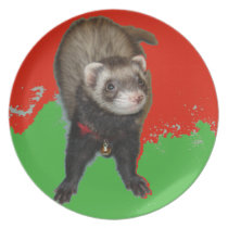 Bonnie in Green and Red Christmas Plate