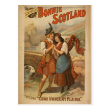 Bonnie Scotland, 'Come Under my Plaidie' Retro The Post Card