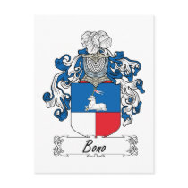Bono Family Crest postcards