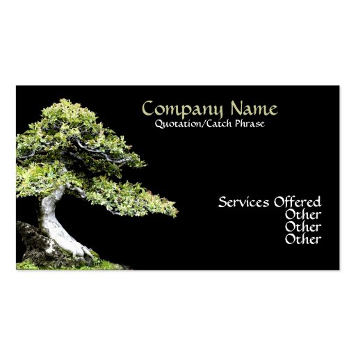 Bonsai Business card (front side)