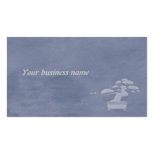 bonsai business card template (front side)