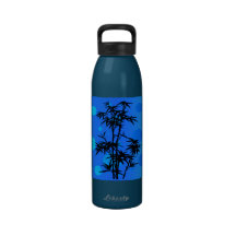 Bonsai In Blue Water Bottle