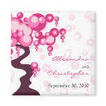 Bonsai Tree Stylish Bride and Groom Magnet