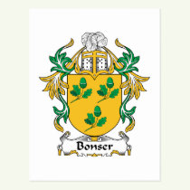 Bonser Family Crest Postcard
