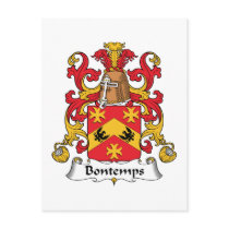 Bontemps Family Crest postcards by coatsofarms Bontemps Family Crest postcards