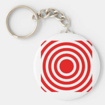 bonzai red circles key chain
