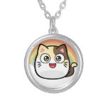 Boo as Cat Design Products Round Pendant Necklace