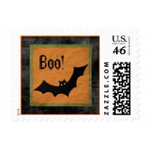 Boo! Batty Halloween Postage Stamp