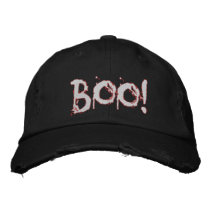 Boo! embroidered hats