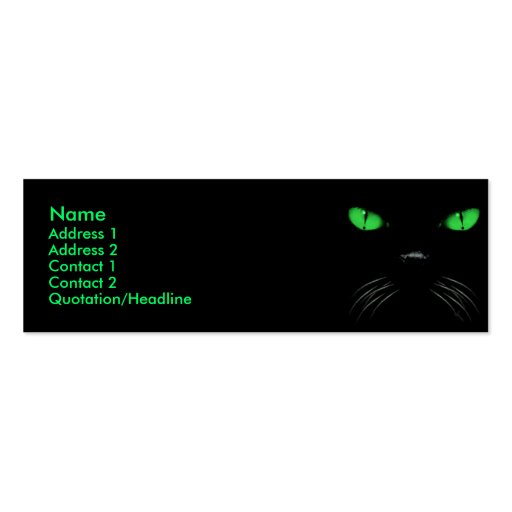 Boo - Emerald Profile Card Business Card Templates (front side)